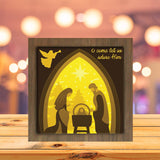 Nativity Scene 3 - Paper Cutting Light Box - LightBoxGoodman - LightboxGoodman