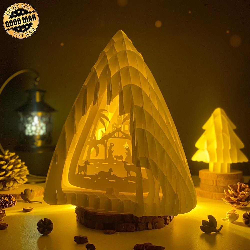 Nativity Scene - 3D Pop-up Light Box Pine File - Cricut File - LightBoxGoodMan - LightboxGoodman