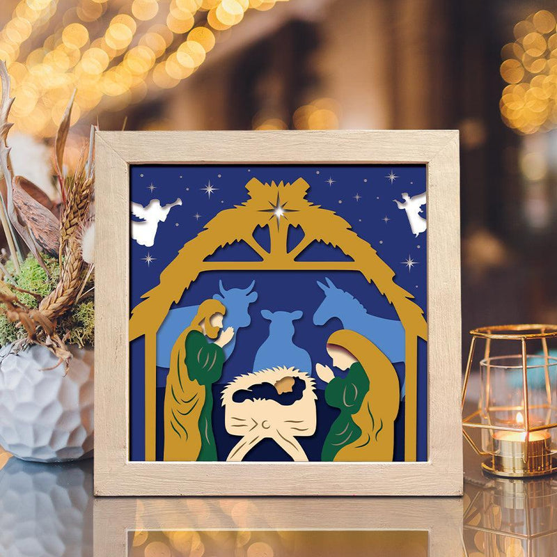 Nativity Scene – Paper Cut Light Box File - Cricut File - 20x20cm - LightBoxGoodMan - LightboxGoodman