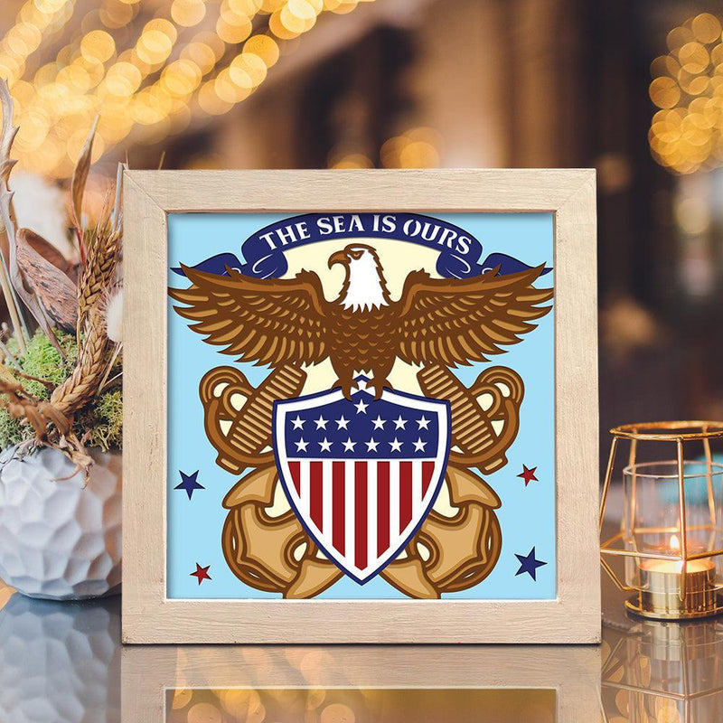 Navy – Paper Cut Light Box File - Cricut File - 20x20cm - LightBoxGoodMan - LightboxGoodman