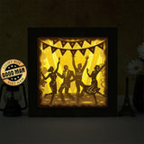 New Year's Eve Party – Paper Cut Light Box File - Cricut File - 8x8 inches - LightBoxGoodMan - LightboxGoodman