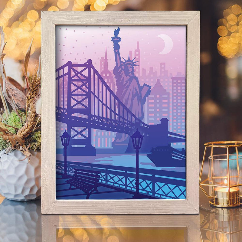 New York 2 - Paper Cut Light Box File - Cricut File - 8x10 Inches - LightBoxGoodMan - LightboxGoodman