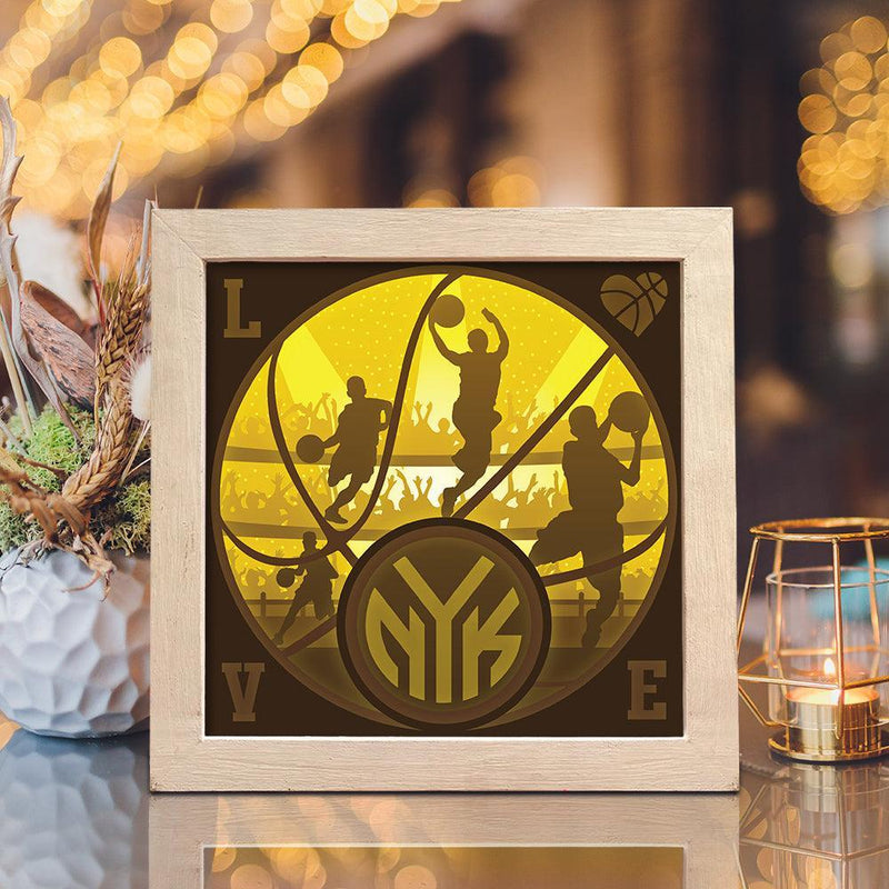 New York Knicks – Paper Cut Light Box File - Cricut File - 20x20cm - LightBoxGoodMan - LightboxGoodman
