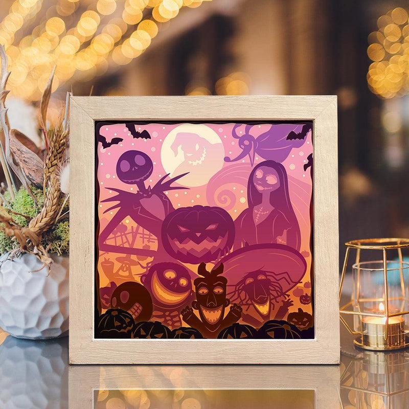 Nightmare Before Christmas 4 – Paper Cut Light Box File - Cricut File - 20x20cm - LightBoxGoodMan - LightboxGoodman