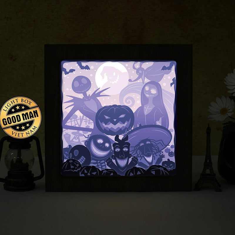 Nightmare Before Christmas 4 – Paper Cut Light Box File - Cricut File - 20x20cm - LightBoxGoodMan - LightboxGoodman