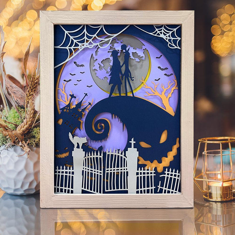 Nightmare Before Christmas 7 – Paper Cut Light Box File - Cricut File - 20x26cm - LightBoxGoodMan - LightboxGoodman