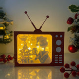 Nightmare Before Christmas - Paper Cut Television Light Box File - Cricut File - 8x7 inches - LightBoxGoodMan
