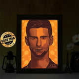 Novak Djokovic – Paper Cut Light Box File - Cricut File - 20x26cm - LightBoxGoodMan - LightboxGoodman