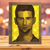 Novak Djokovic - Paper Cutting Light Box - LightBoxGoodman - LightboxGoodman