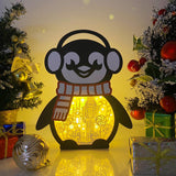 Nucracker Christmas - Paper Cut Penguin Light Box File - Cricut File - 25x20cm - LightBoxGoodMan