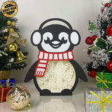 Nucracker Christmas - Paper Cut Penguin Light Box File - Cricut File - 25x20cm - LightBoxGoodMan - LightboxGoodman