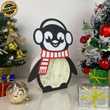 Nucracker Christmas - Paper Cut Penguin Light Box File - Cricut File - 25x20cm - LightBoxGoodMan - LightboxGoodman