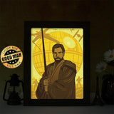 Obi-Wan Kenobi - Paper Cut Light Box File - Cricut File - 20x26cm - LightBoxGoodMan - LightboxGoodman