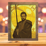 Obi-Wan Kenobi - Paper Cutting Light Box - LightBoxGoodman