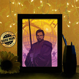 Obi-Wan Kenobi - Paper Cutting Light Box - LightBoxGoodman - LightboxGoodman