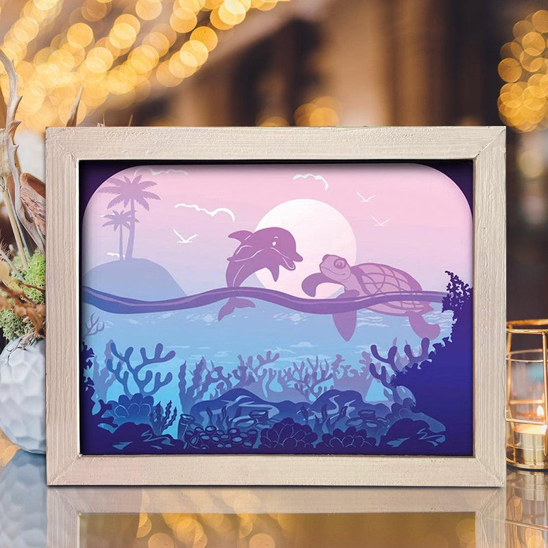 Ocean 1 – Paper Cut Light Box File - Cricut File - 8x10 inches - LightBoxGoodMan - LightboxGoodman