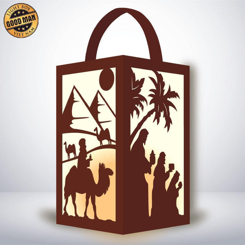 Oh Holy Night - Paper Cut Lantern File - Cricut File - 10x16cm - LightBoxGoodMan - LightboxGoodman