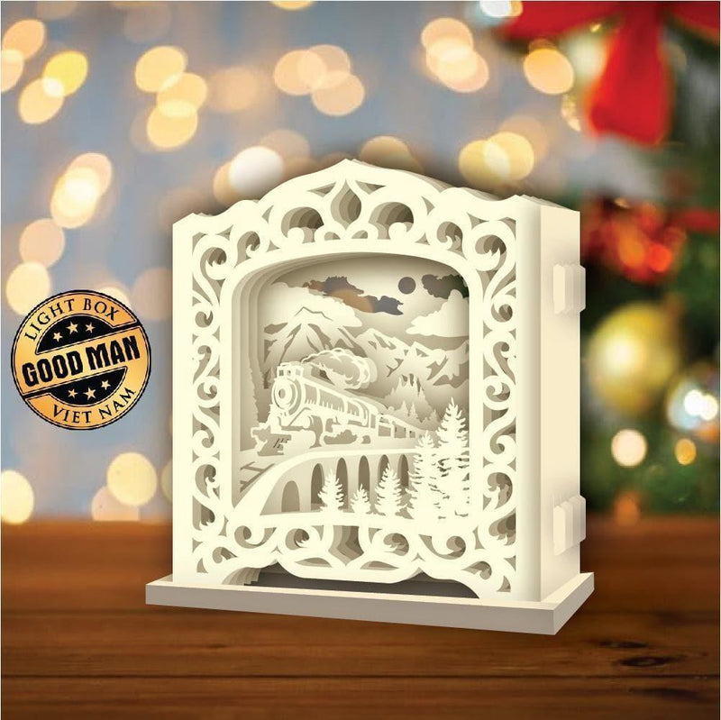 Old Train 1 - Pop-up Light Box File - Cricut File - LightBoxGoodMan - LightboxGoodman