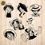 One Piece Luffy - Cricut File - Svg, Png, Dxf, Eps - LightBoxGoodMan - LightboxGoodman