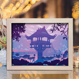One Pillar Pagoda - Paper Cut Light Box File - Cricut File - 8x10 Inches - LightBoxGoodMan - LightboxGoodman