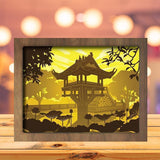 One Pillar Pagoda - Paper Cutting Light Box - LightBoxGoodman - LightboxGoodman