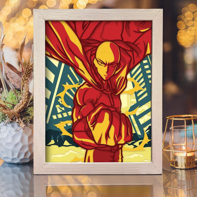 One Punch Man - Paper Cut Light Box File - Cricut File - 20x26cm - LightBoxGoodMan - LightboxGoodman