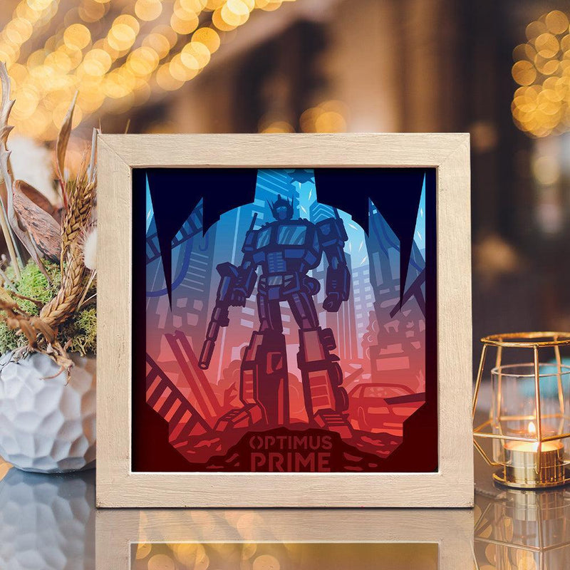 Optimus Prime – Paper Cut Light Box File - Cricut File - 20x20cm - LightBoxGoodMan - LightboxGoodman