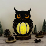 Owl - 3D Owl Lantern File - 7x9