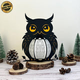 Owl - 3D Owl Lantern File - 7x9" - Cricut File - LightBoxGoodMan - LightboxGoodman