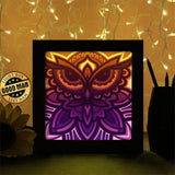 Owl Mandala 2 - Paper Cutting Light Box - LightBoxGoodman - LightboxGoodman