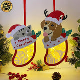 Pack 2 Christmas Friends - Paper Cut Pet Light Box File - Cricut File - LightBoxGoodMan - LightboxGoodman