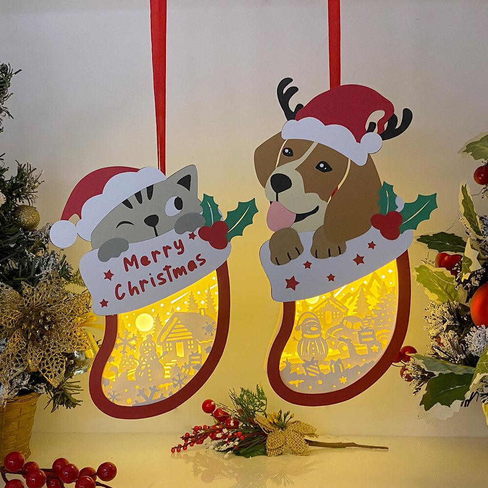 Pack 2 Christmas Snowman - Paper Cut Pet Light Box File - Cricut File - LightBoxGoodMan - LightboxGoodman
