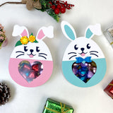 Pack 2 Cute Bunny - Easter Candy Box Paper Cutting File - Cricut File - 6.3x4.4 Inches - LightBoxGoodMan - LightboxGoodman