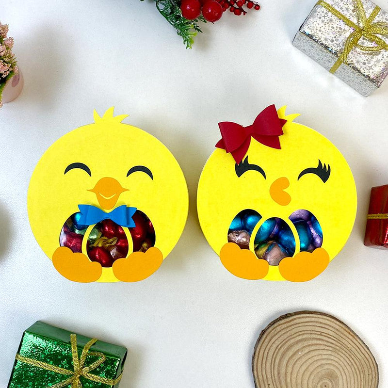 Pack 2 Cute Chick - Easter Candy Box Paper Cutting File - 4.85x4.4" - Cricut File - LightBoxGoodMan - LightboxGoodman