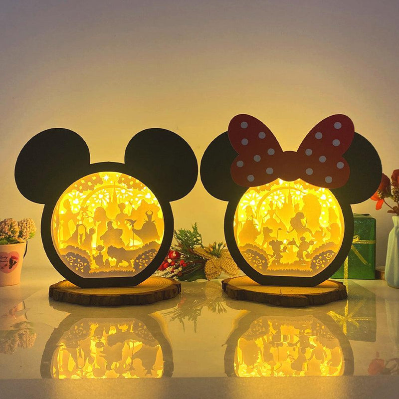 Pack 2 Disneyland - Paper Cut Disney Mouse Light Box File - Cricut File - LightBoxGoodMan - LightboxGoodman