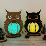 Pack 2 Owl Couple - 3D Owl Lantern File - 7x9" - Cricut File - LightBoxGoodMan - LightboxGoodman