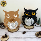 Pack 2 Owl Couple - 3D Owl Lantern File - 7x9" - Cricut File - LightBoxGoodMan - LightboxGoodman