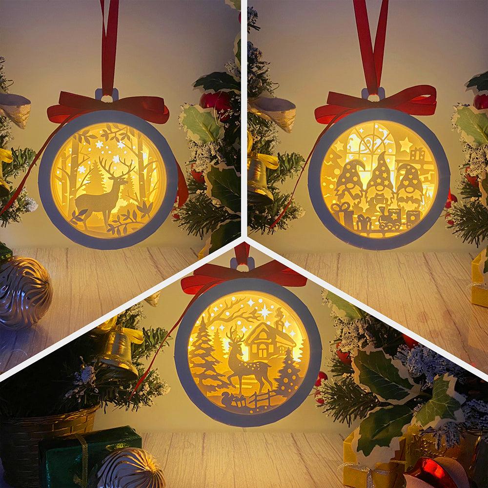 Pack 3 Christmas 1 - 3D Ornament Lantern File - Cricut File - LightBoxGoodMan - LightboxGoodman