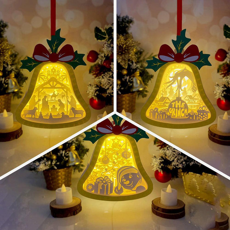 Pack 3 Christmas 1 - Bell Lantern File - Cricut File - LightBoxGoodMan - LightboxGoodman