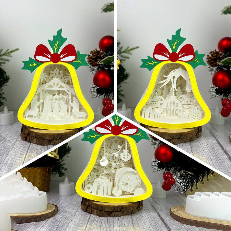 Pack 3 Christmas 1 - Bell Lantern File - Cricut File - LightBoxGoodMan - LightboxGoodman