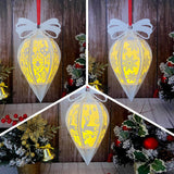 Pack 3 Christmas 1 - Droplet Lantern File - Cricut SVG File - LightBoxGoodMan - LightboxGoodman