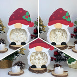 Pack 3 Christmas 1 - Paper Cut Gnome Light Box File - Cricut File - 10x7 inches - LightBoxGoodMan - LightboxGoodman