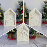 Pack 3 Christmas 1 - Paper Cut House Light Box File - Cricut File - 13x19 Inches - LightBoxGoodMan - LightboxGoodman