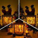Pack 3 Christmas 1 - Paper Cut Santa Light Box File - Cricut File - 28,4x14,7cm - LightBoxGoodMan - LightboxGoodman