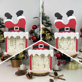 Pack 3 Christmas 1 - Paper Cut Santa Light Box File - Cricut File - 28,4x14,7cm - LightBoxGoodMan - LightboxGoodman