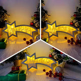 Pack 3 Christmas 1 - Paper Cut Star Light Box File - Cricut File - 28x13.7cm - LightBoxGoodMan