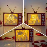 Pack 3 Christmas 1 - Paper Cut Television Light Box File - Cricut File - 8x7 inches - LightBoxGoodMan