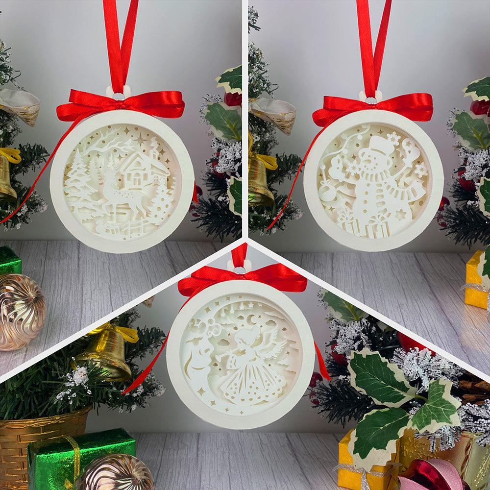 Pack 3 Christmas 2 - 3D Ornament Lantern File - Cricut File - LightBoxGoodMan - LightboxGoodman