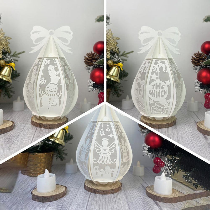 Pack 3 Christmas 2 - Droplet Lantern File - Cricut File - LightBoxGoodMan - LightboxGoodman