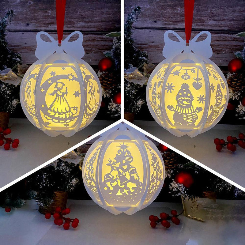 Pack 3 Christmas 2 - Globe Lantern File - Cricut File - LightBoxGoodMan - LightboxGoodman